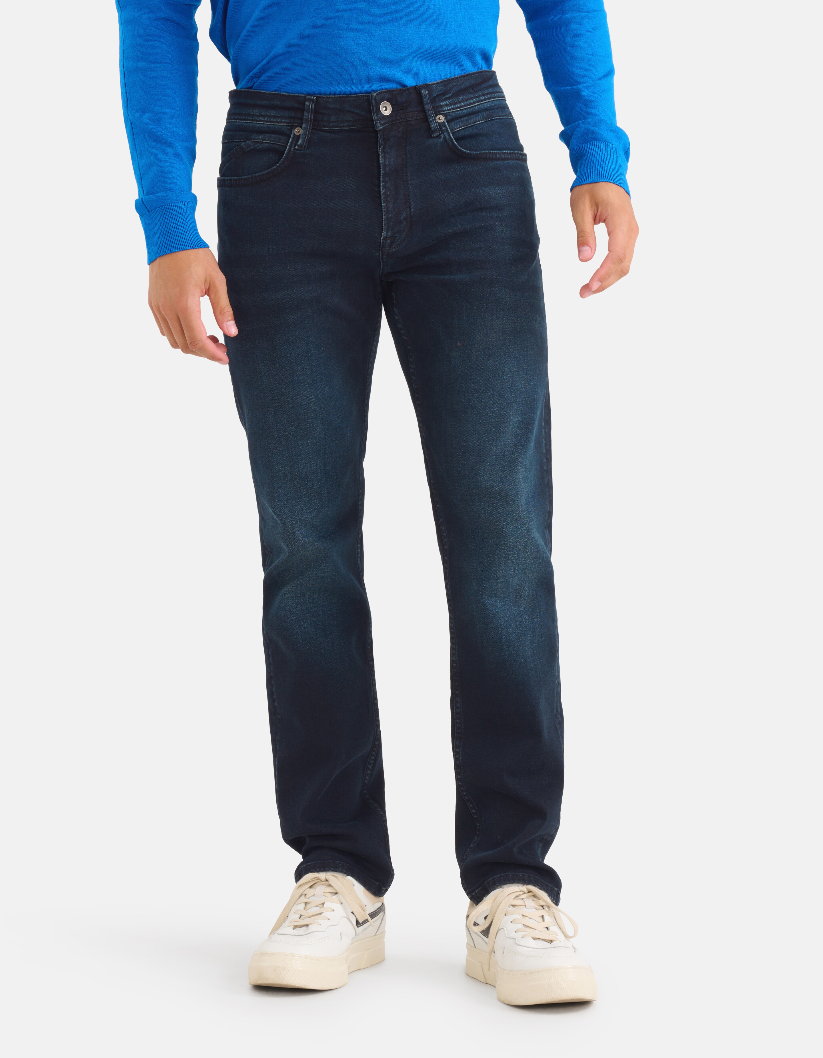 Straight Jeans Blau/Schwarz Länge 34 Refill