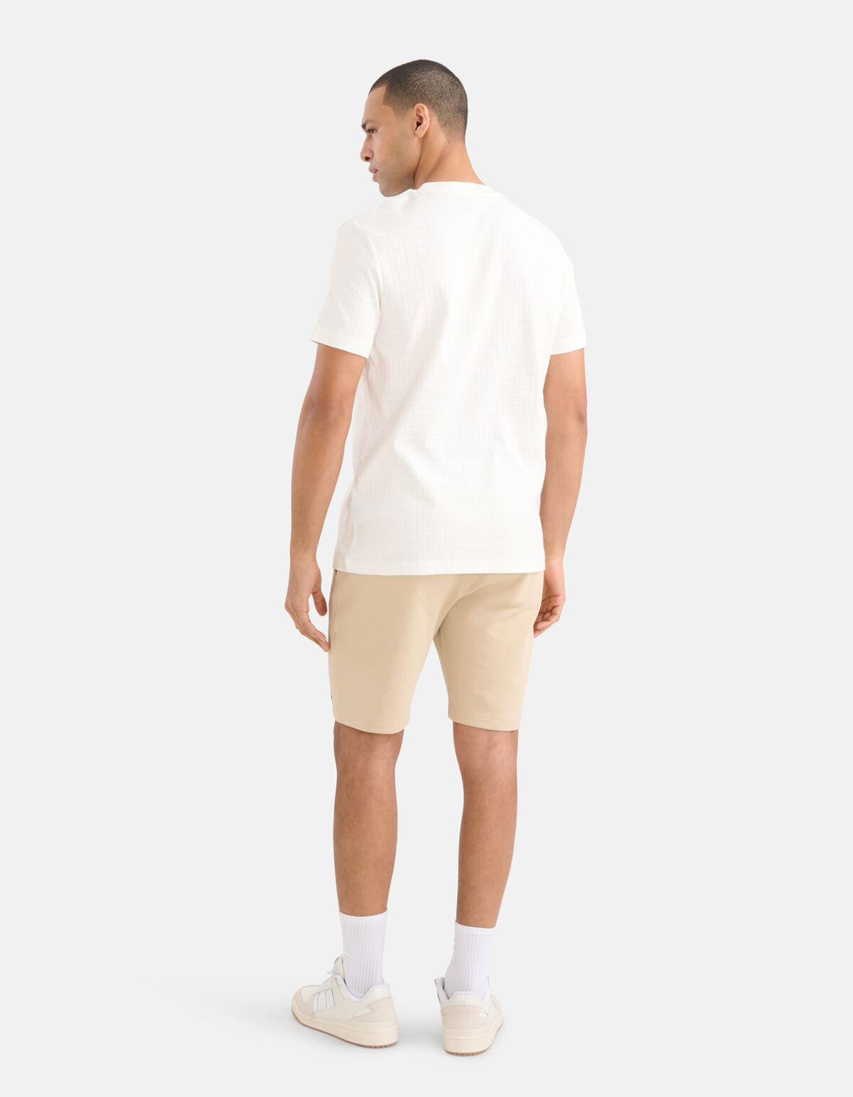 Structuur T-shirt Wit SHOEBY MEN