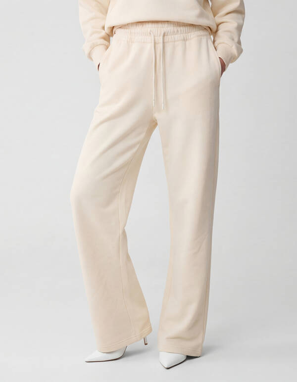 Weit geschnittene Jogginghose in gebrochenem Wei&szlig; SHOEBY WOMEN