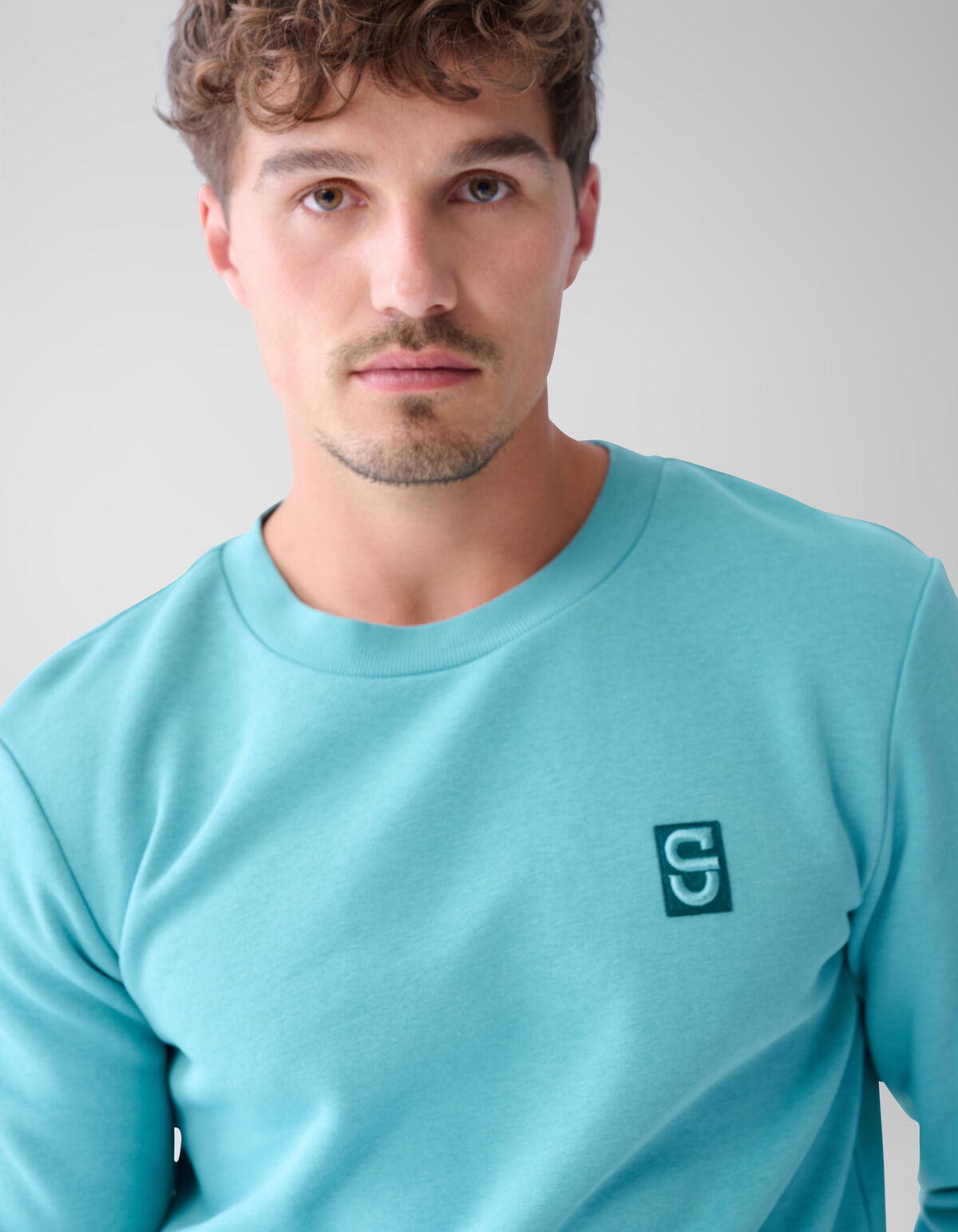 Abzeichen-Pullover Hellgrün SHOEBY MEN