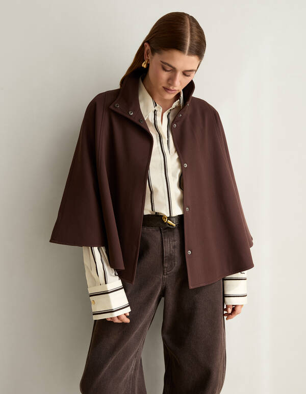 Gewebte Cape Dunkelrot By Mieke SHOEBY WOMEN