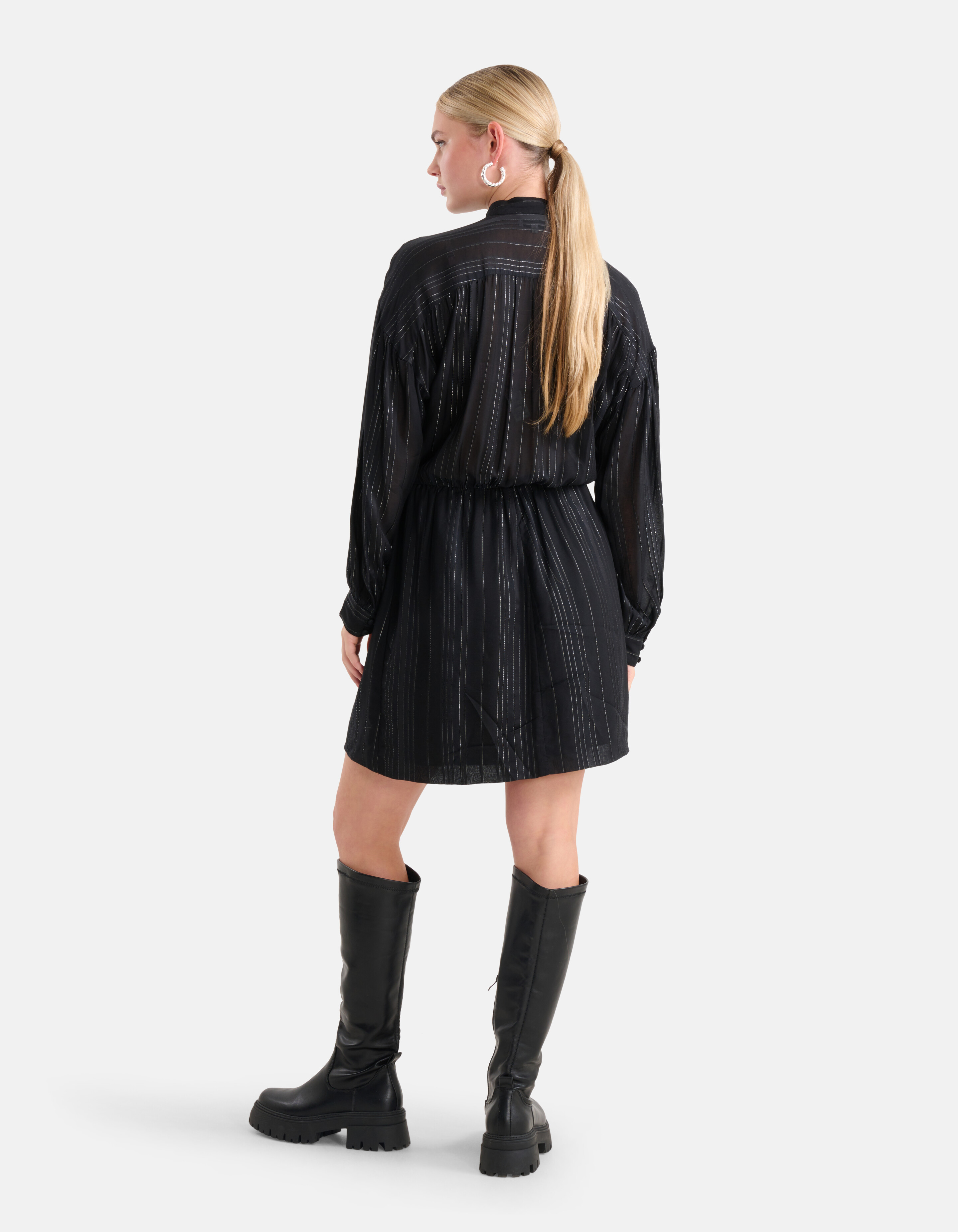Nieten Lurex Kleid Schwarz SHOEBY WOMEN