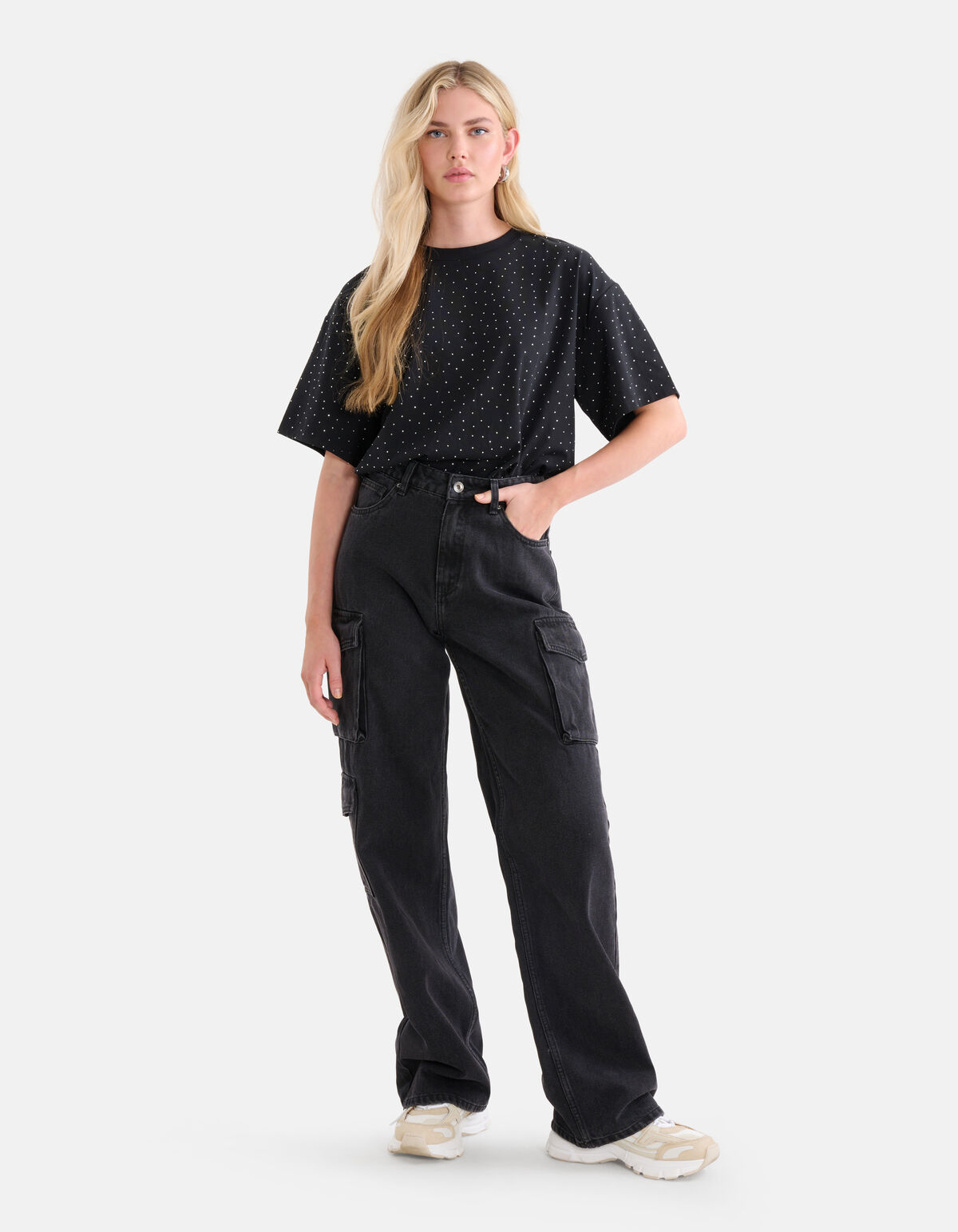 Strass T-shirt Zwart SHOEBY WOMEN