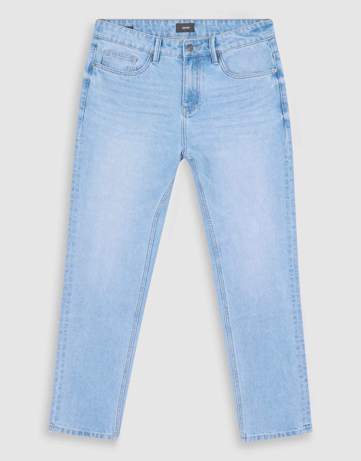 Tapered Fit Jeans Gebleicht L34 SHOEBY MEN