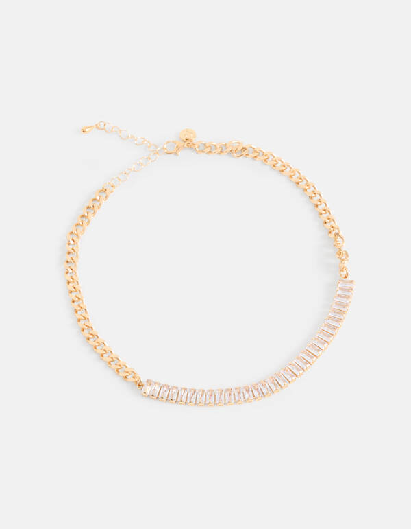 Strass Kette Halskette Gold SHOEBY ACCESSOIRES