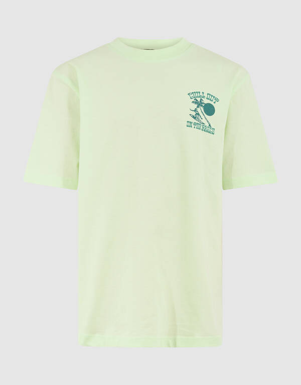 Strand Artwork T-shirt Hellgrün SHOEBY BOYS