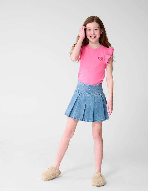 Denim Stud Minirock Blau SHOEBY GIRLS