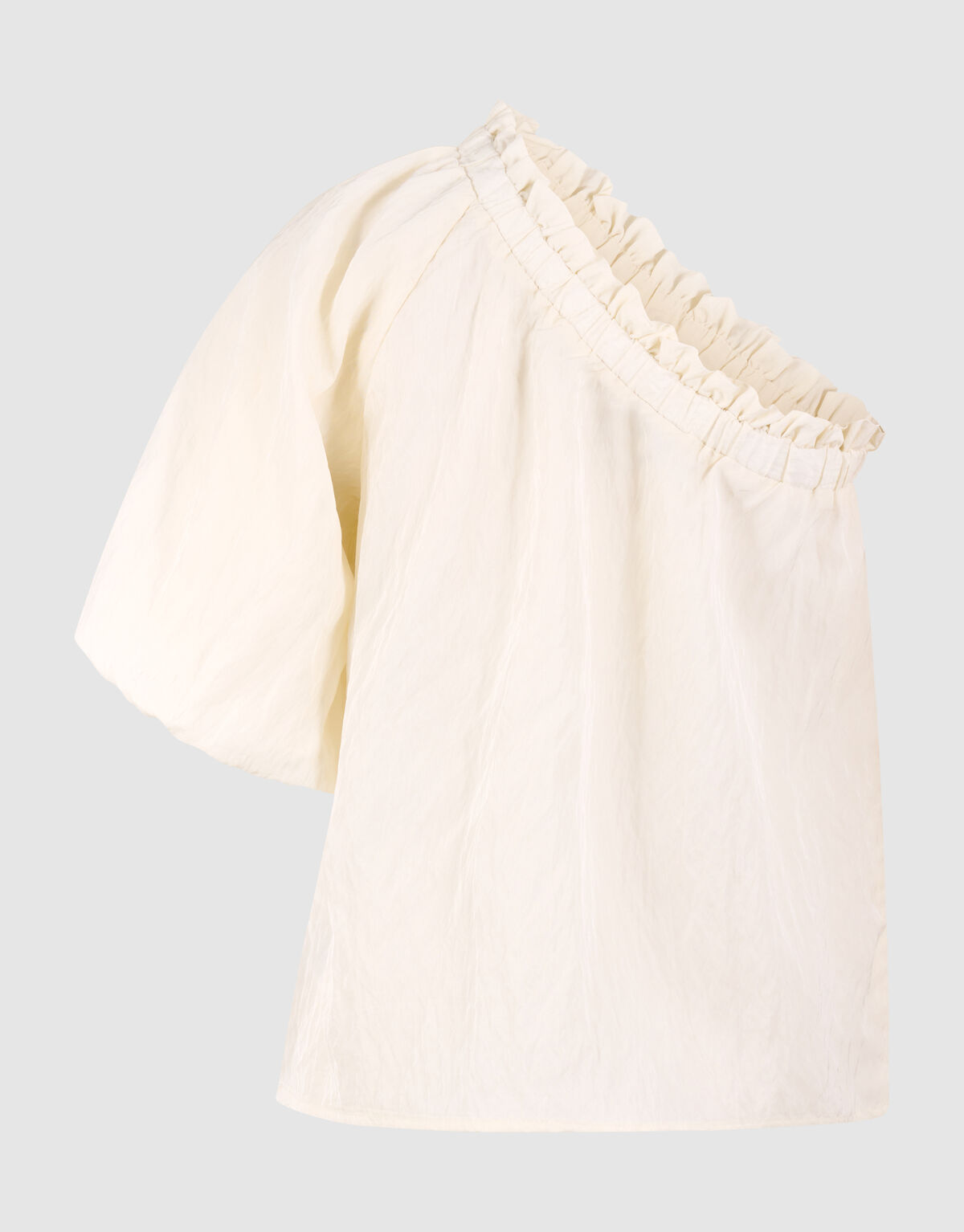 Asymmetrische Twist Puff Top Gebrochen Wei&szlig; SHOEBY WOMEN