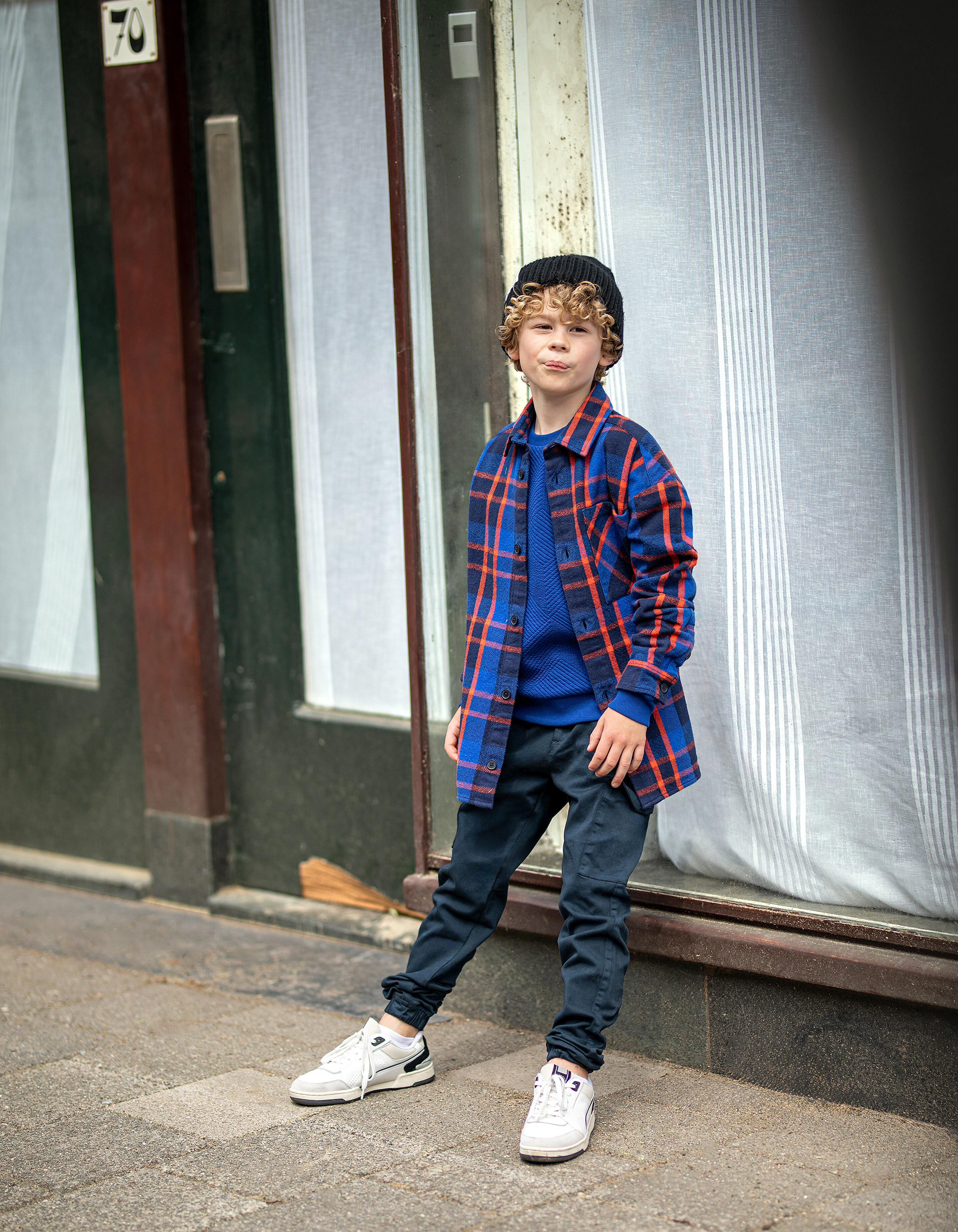 Struktur Pullover Blau SHOEBY BOYS