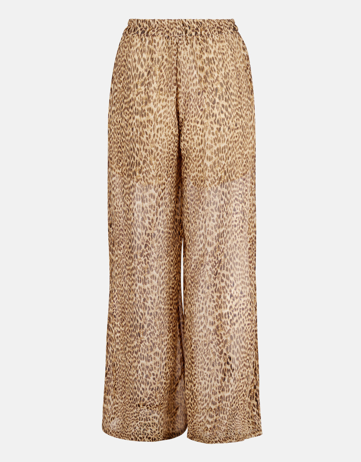 Gepard-Hose mit weitem Bein Braun SHOEBY WOMEN