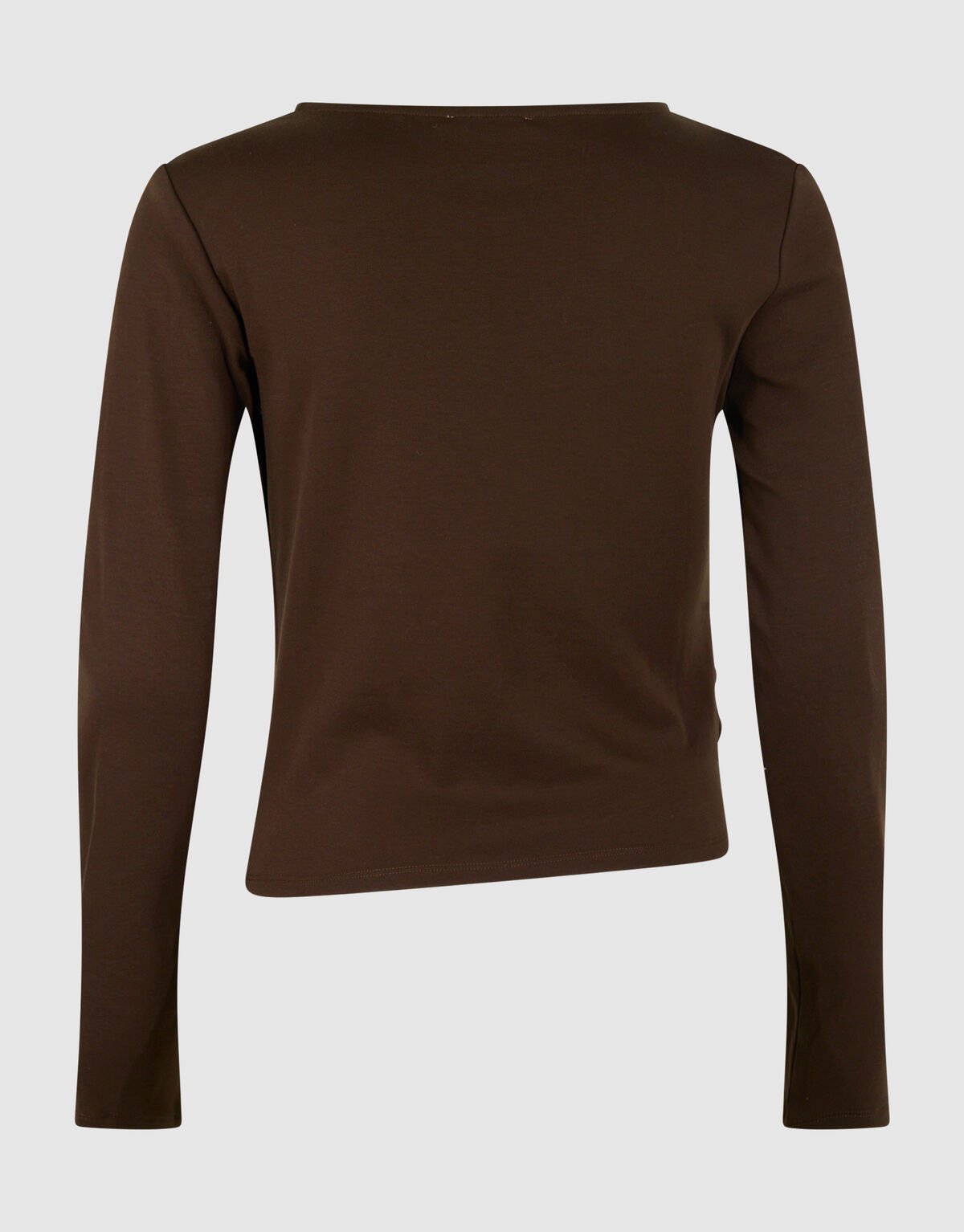 Drapiertes Langarm-Top Dunkelbraun SHOEBY WOMEN