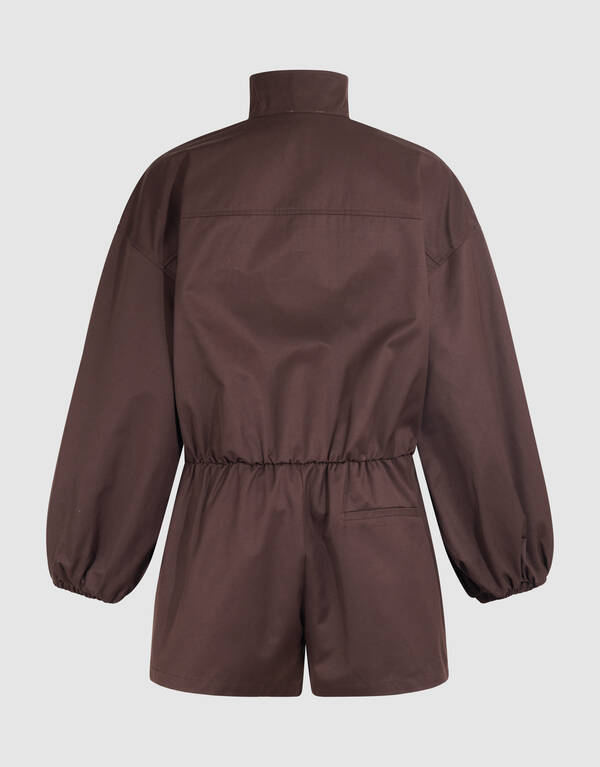 Satin-Jumpsuit in Dunkelbraun SHOEBY WOMEN