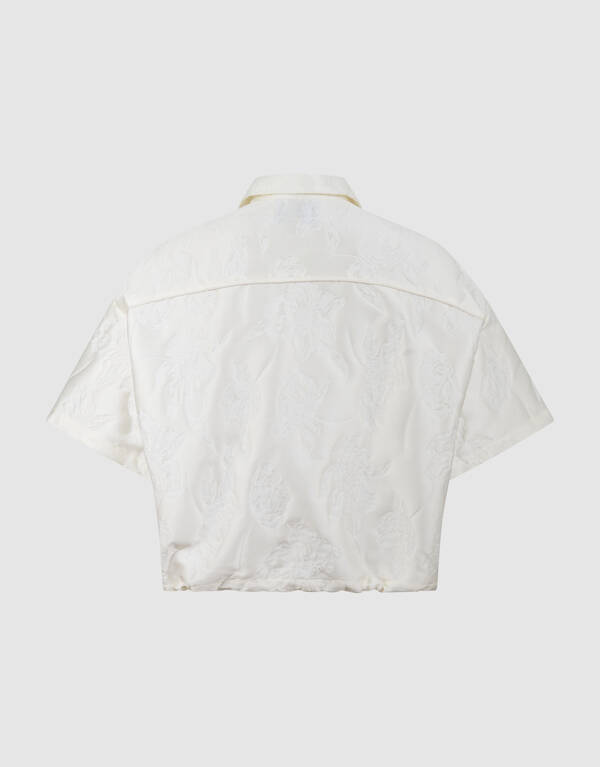 Oversized Jacquard Jacke Off-White SHOEBY WOMEN