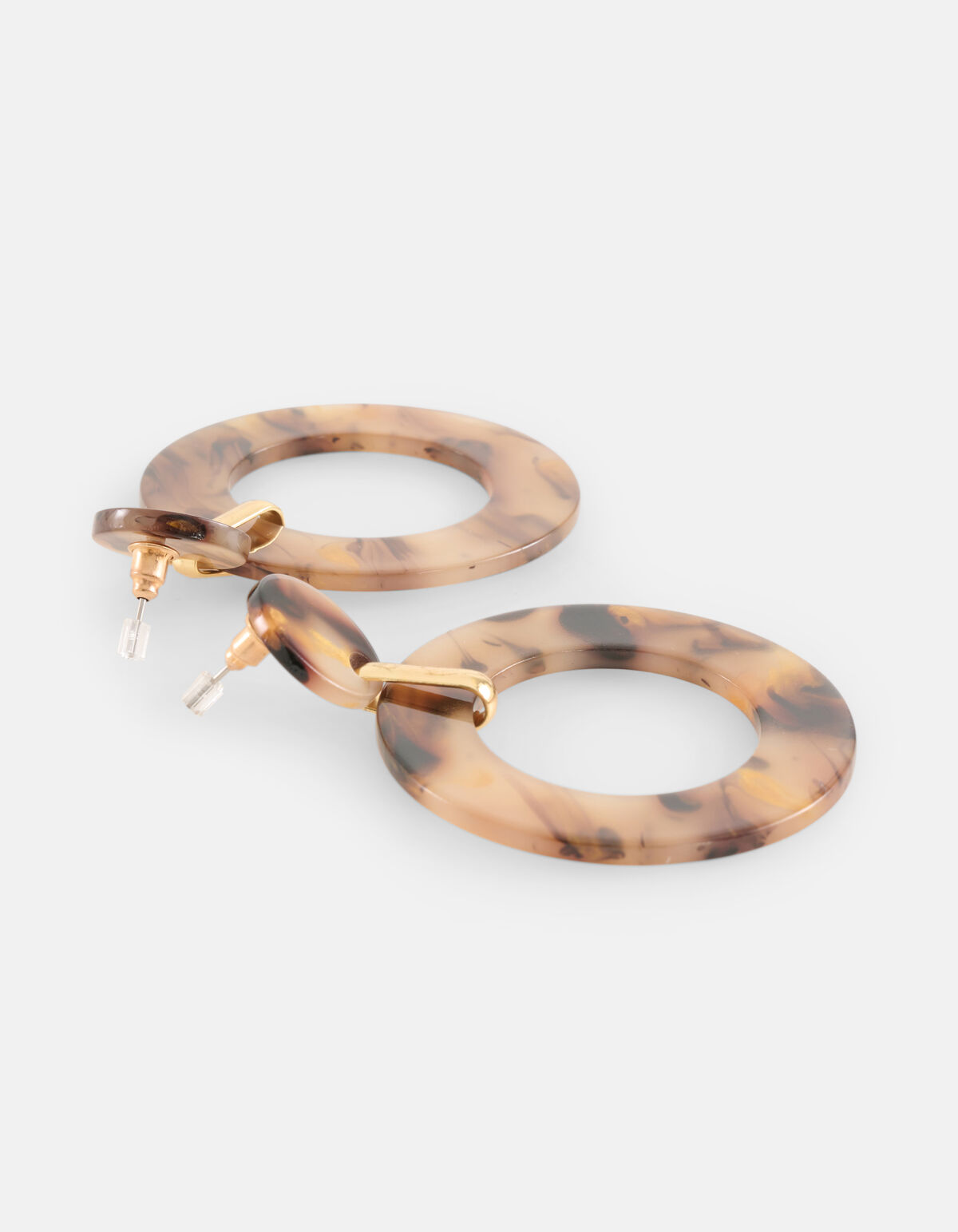 Runde Leoparden-Ohrringe Braun SHOEBY ACCESSOIRES