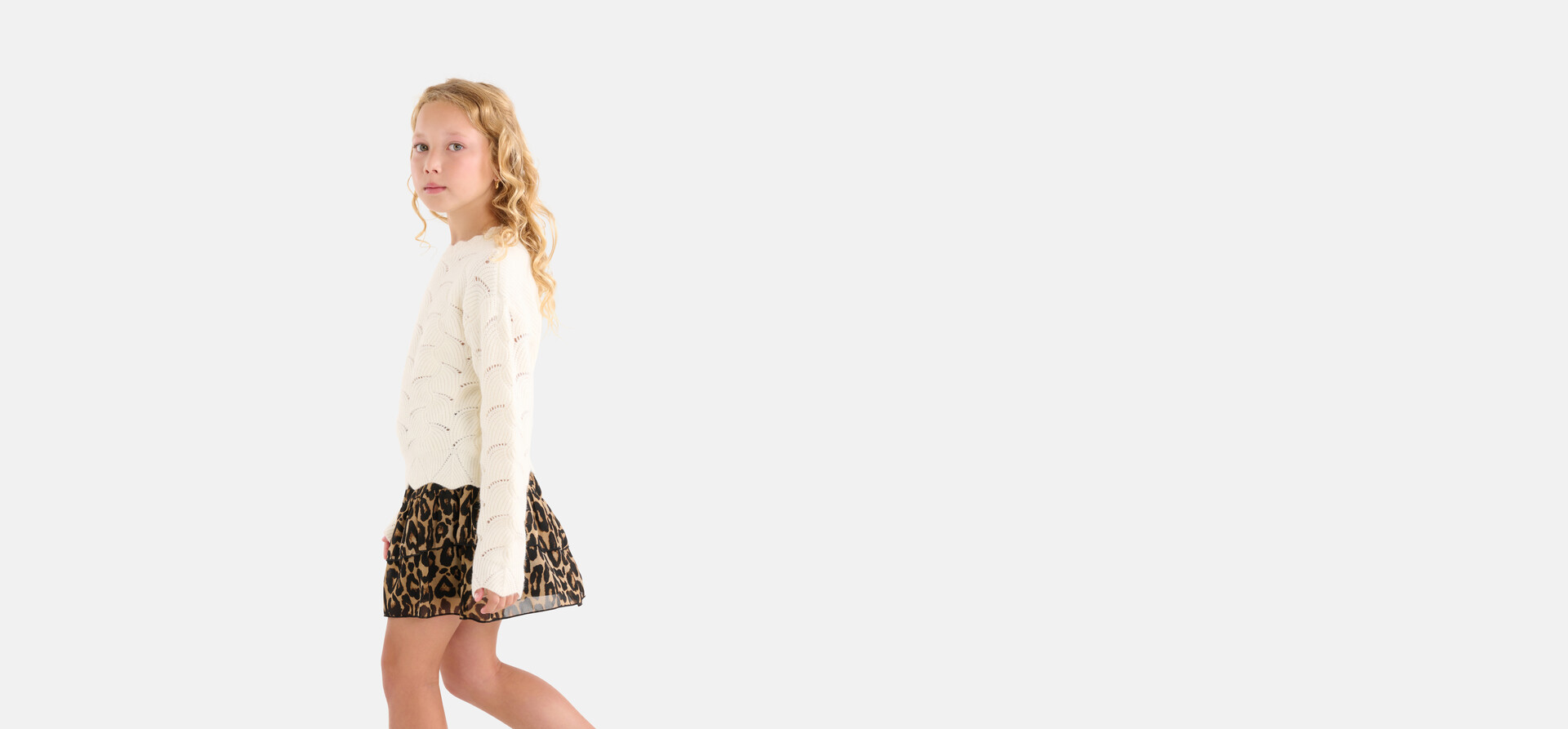 Offener Strickpullover Off White SHOEBY GIRLS