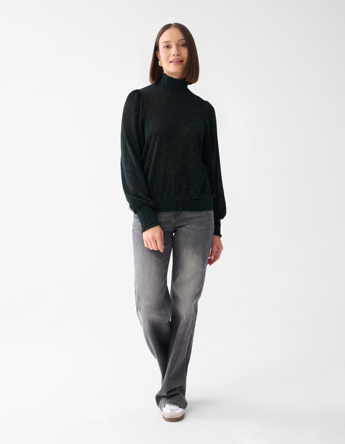 Lurex Top Dunkelgrün SHOEBY WOMEN