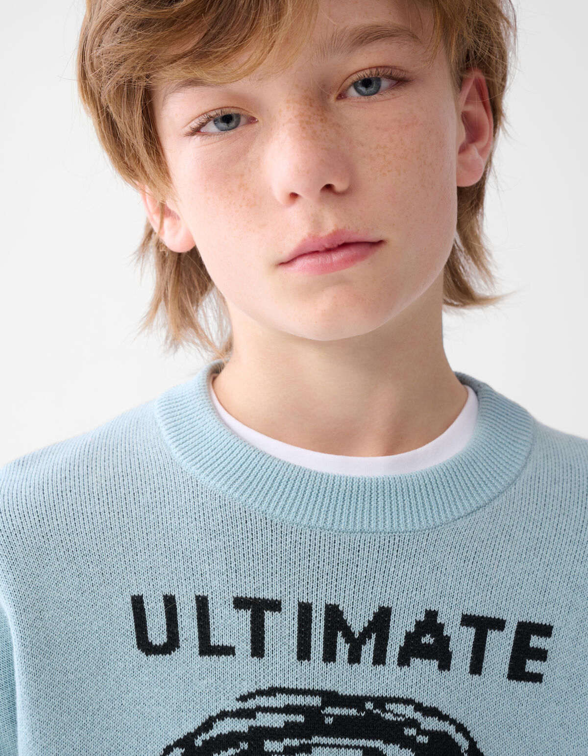 Smiley Strickpullover Hellgrün SHOEBY BOYS