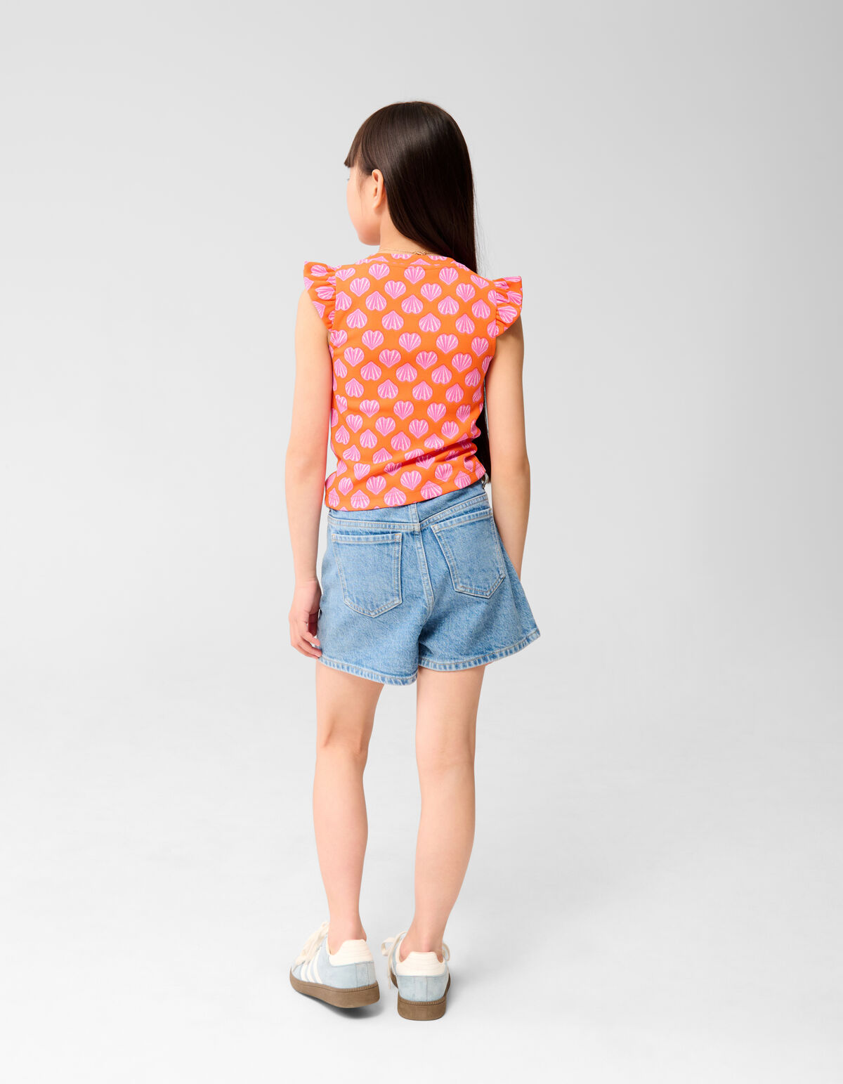 Muscheln Rüschen-Top Orange SHOEBY GIRLS