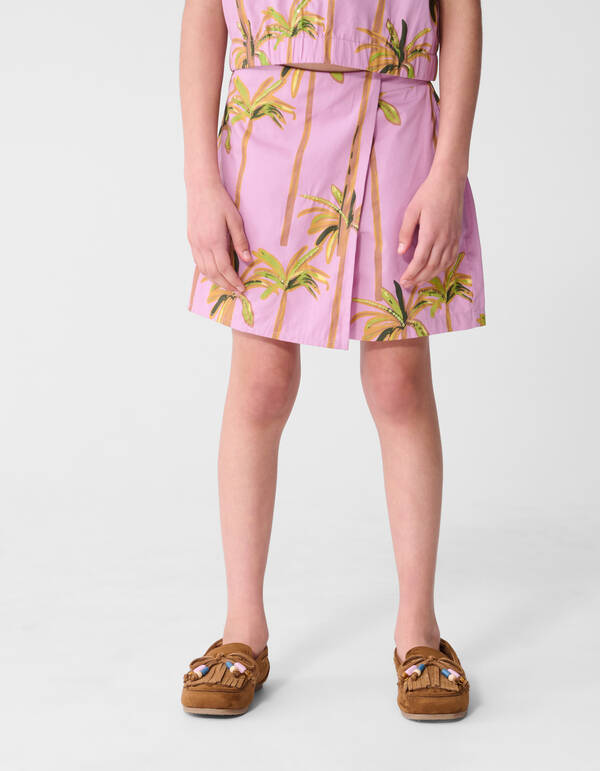 Palmen-Pailletten-Skort Helllila SHOEBY GIRLS