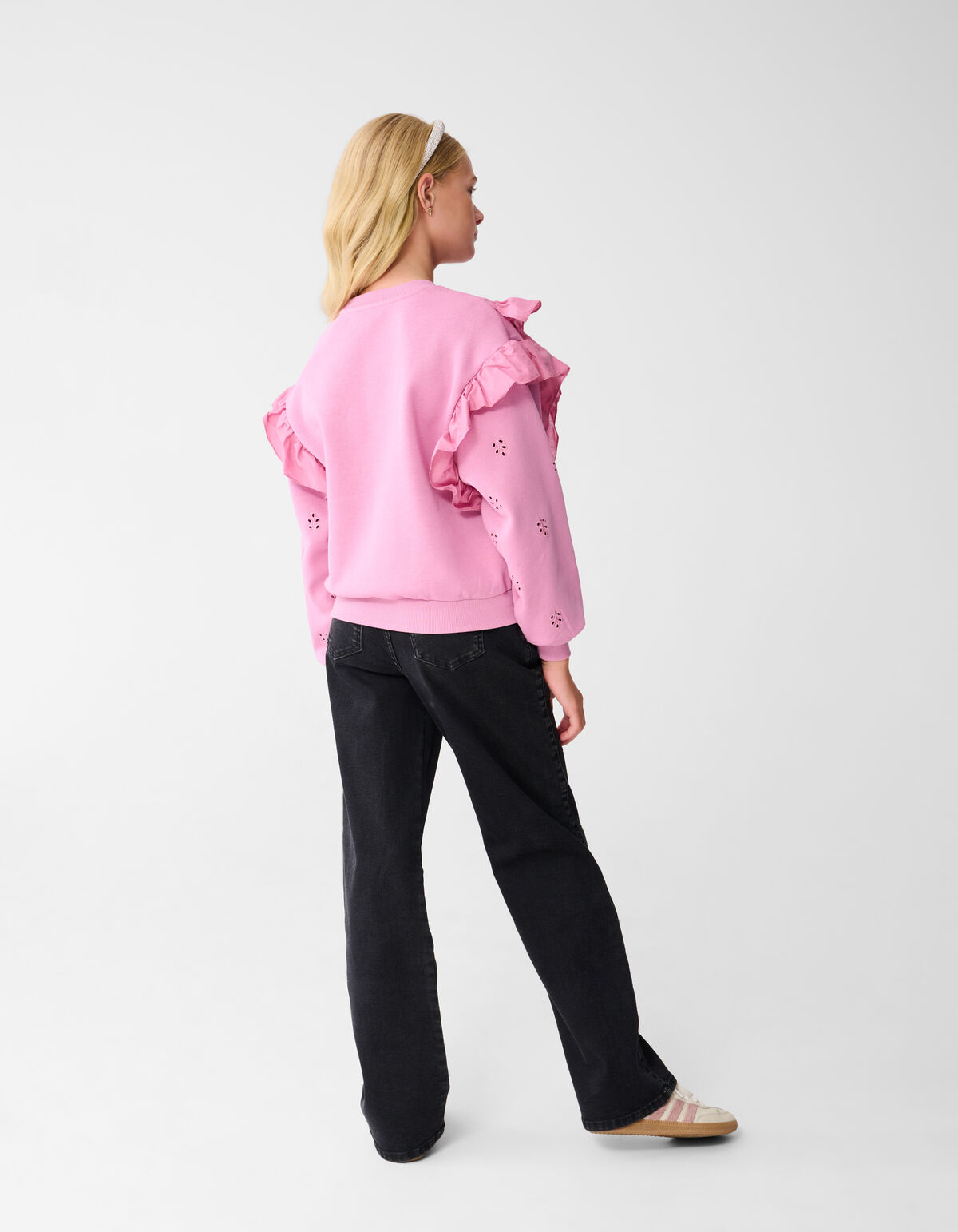 Pullover mit Rüschenstickerei Rosa SHOEBY GIRLS