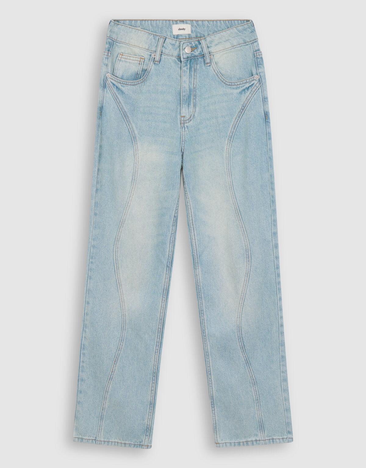 Wavy Straight Fit Jeans gebleicht SHOEBY WOMEN