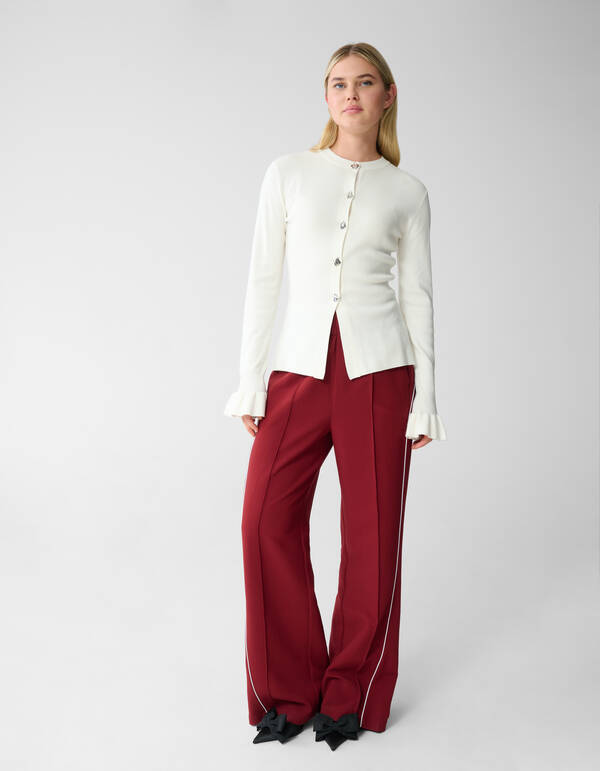 Weste mit Rüschenärmeln in Off White SHOEBY WOMEN