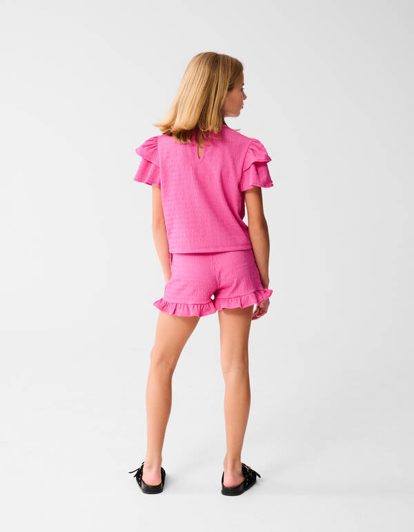Geh&auml;kelte Crinkle Short Rosa SHOEBY GIRLS