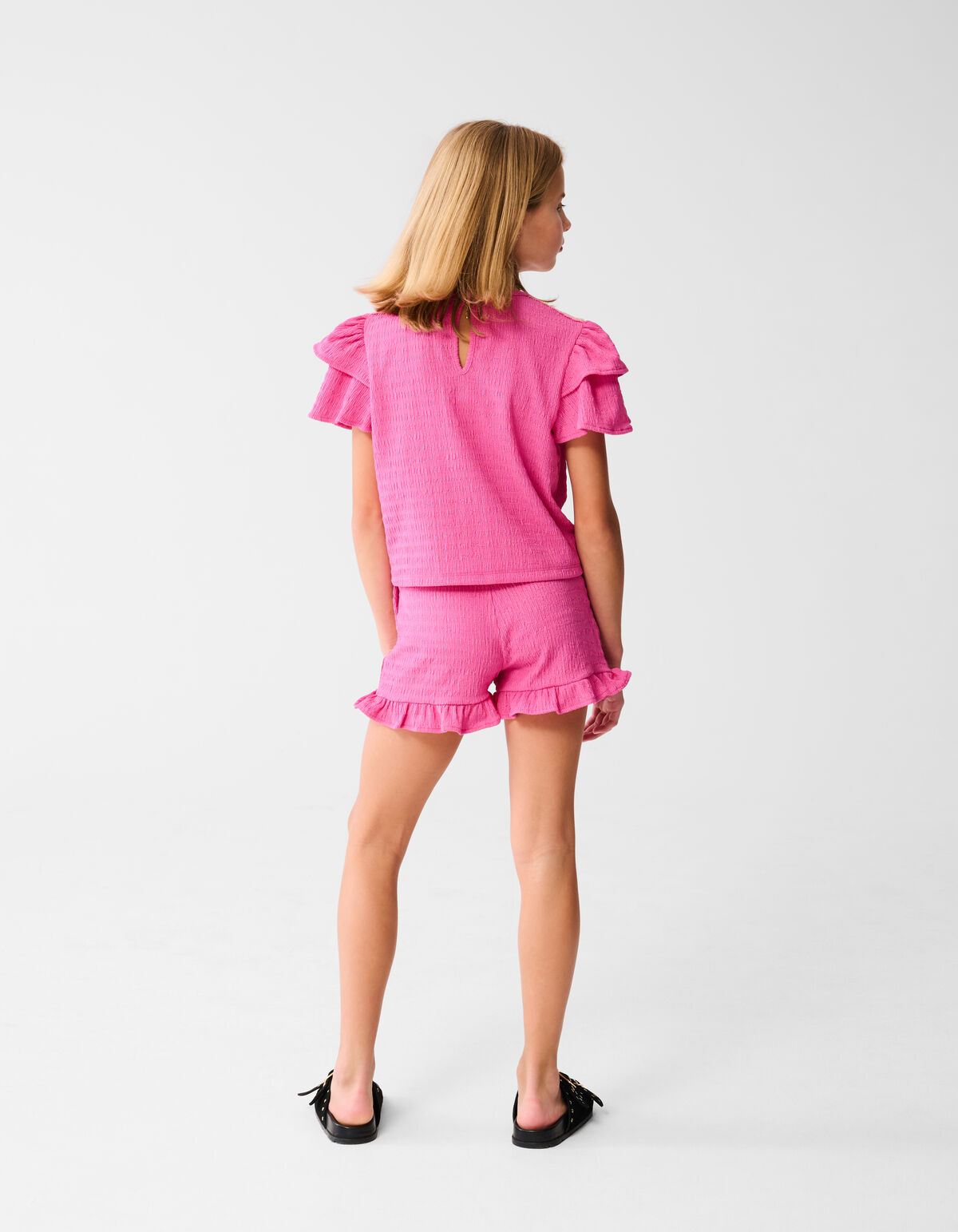 Geh&auml;kelte Crinkle Short Rosa SHOEBY GIRLS
