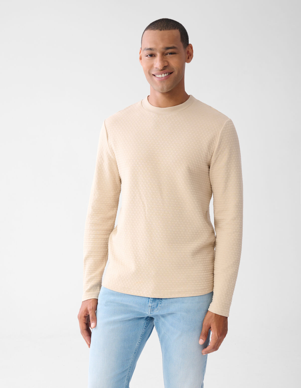 Struktur T-Shirt Sand SHOEBY MEN
