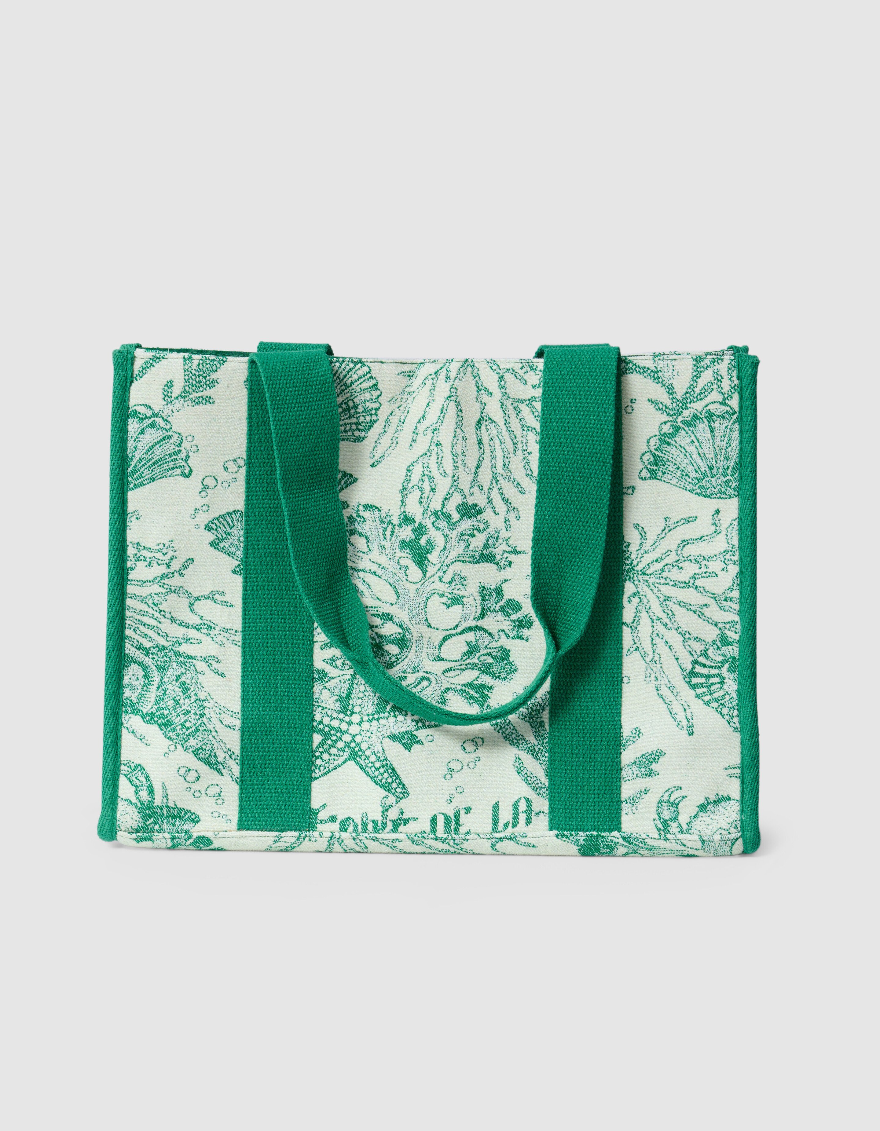 Jacquard Shopper Grün SHOEBY ACCESSOIRES
