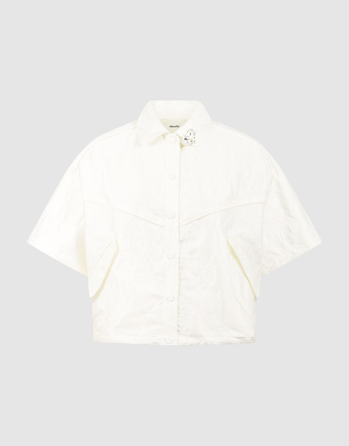 Oversized Jacquard Jacke Off-White SHOEBY WOMEN