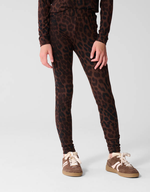 Leggings mit Leopardenmuster Braun SHOEBY GIRLS