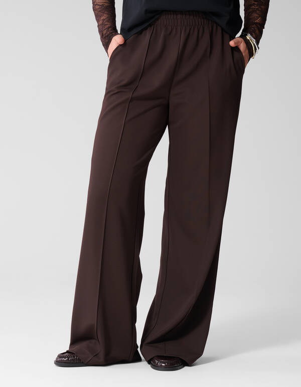 Basic-Hose mit weitem Bein Dunkelbraun SHOEBY WOMEN