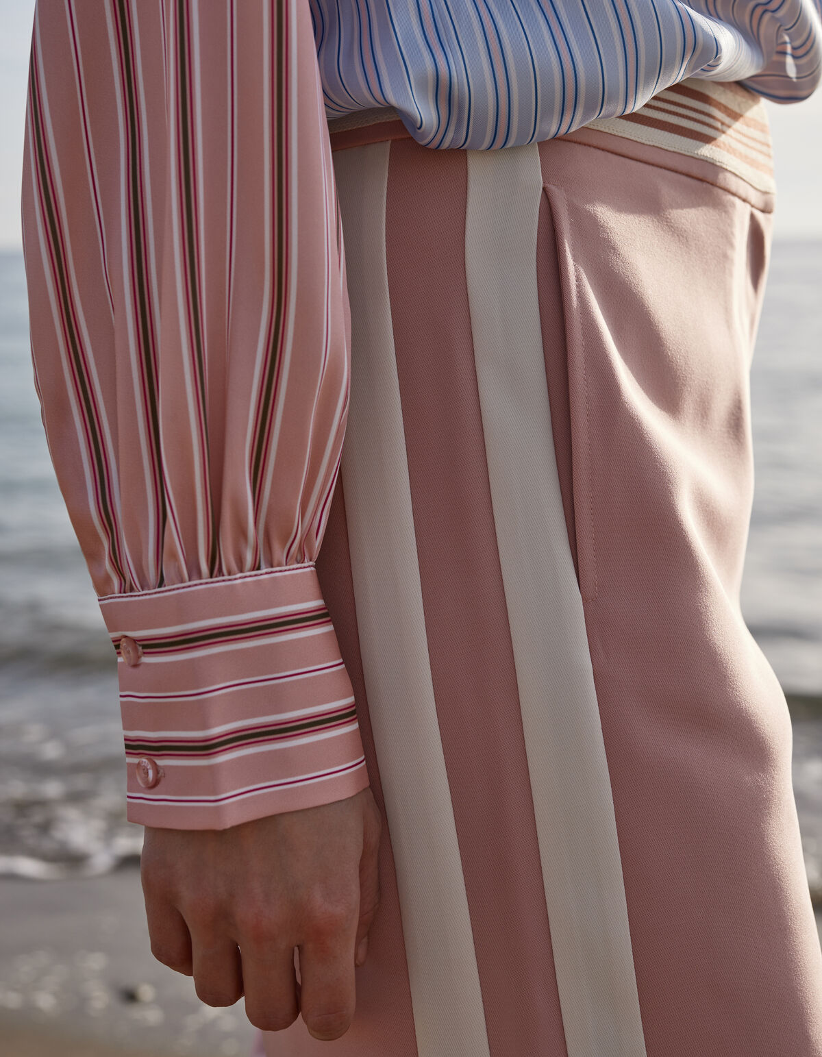 Bedruckte Nadelstreifenbluse SHOEBY WOMEN