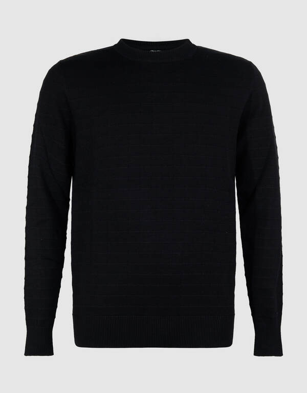 Struktur Pullover Schwarz SHOEBY MEN