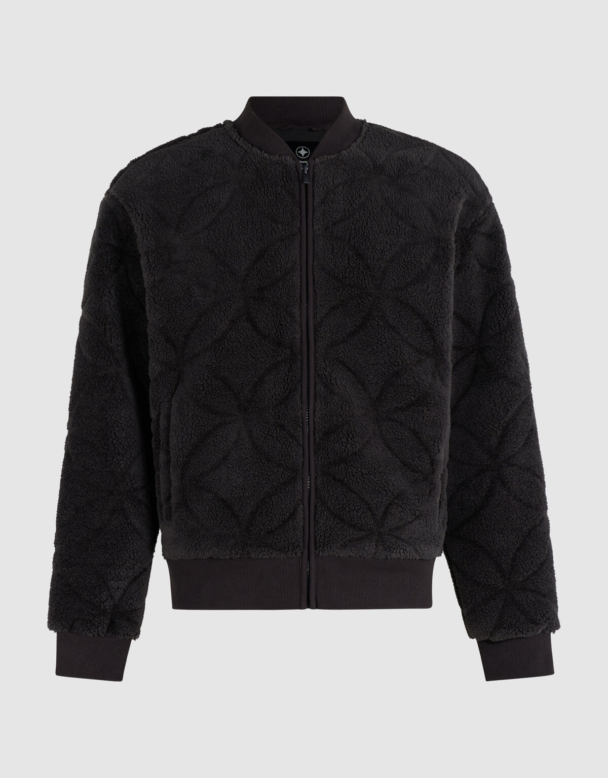 Teddy Jacquard Bomberjacke Dunkelgrau SHOEBY MEN
