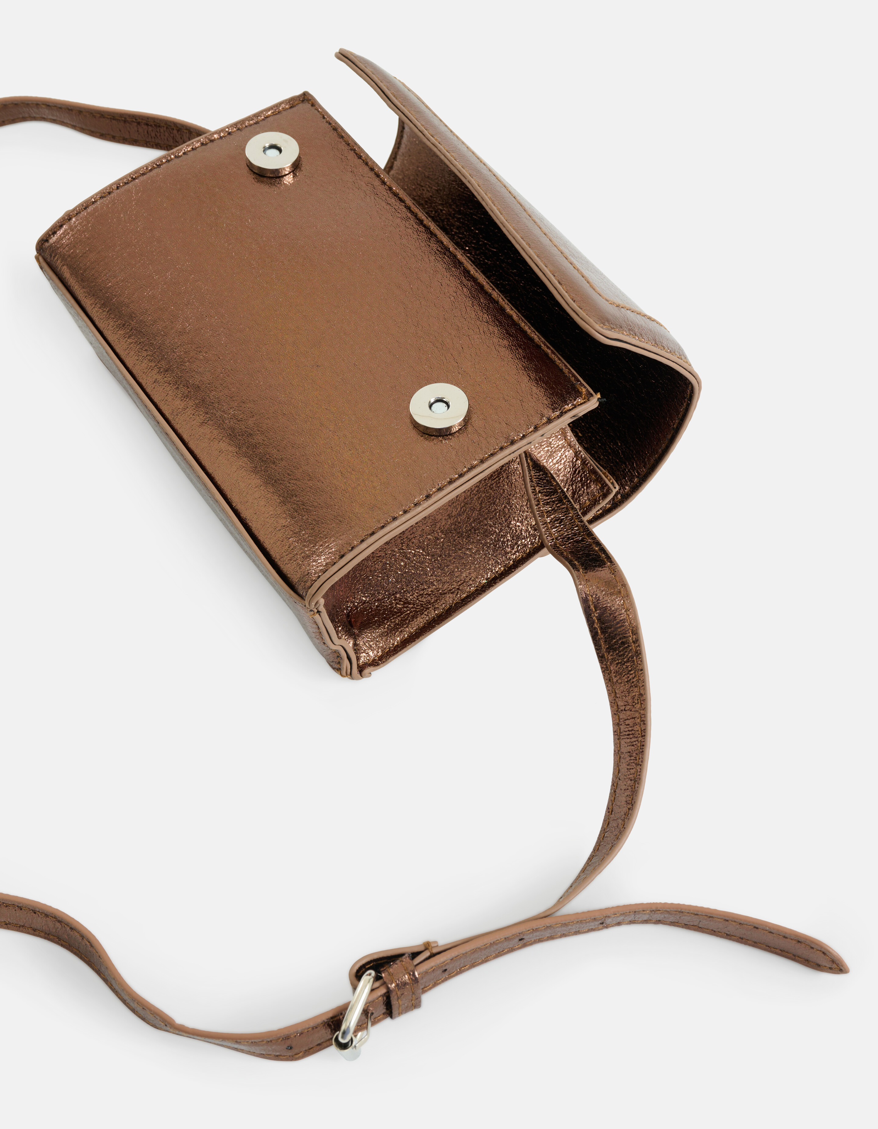 Metallic-Mini-Tasche Braun SHOEBY ACCESSOIRES