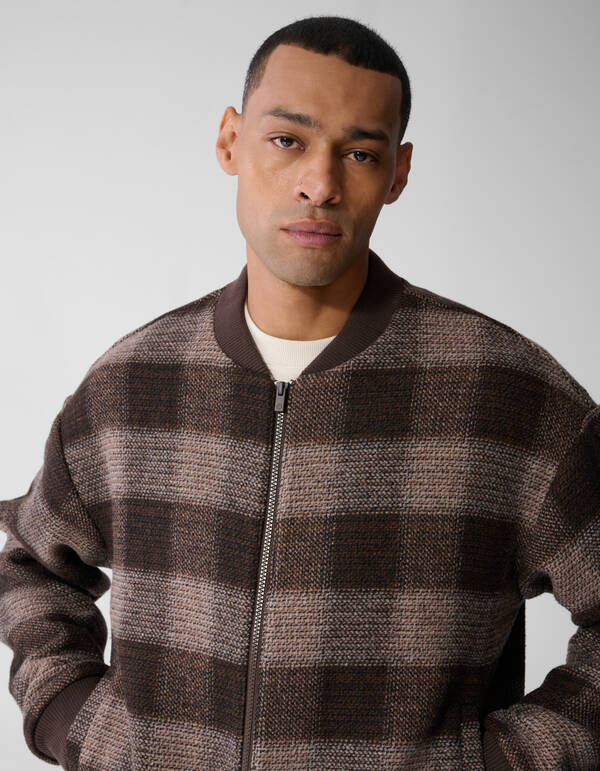 Soft Check Bomberjacke Braun SHOEBY MEN