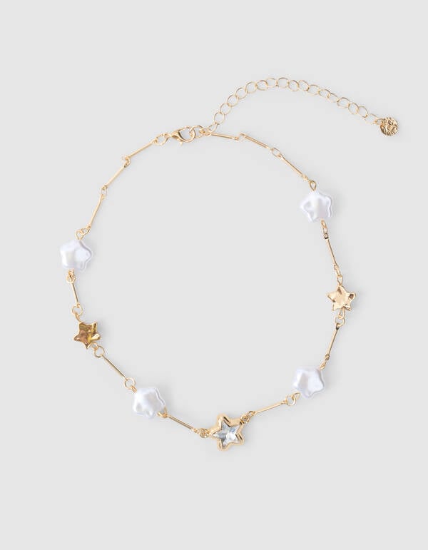 Perlenstern-Halskette Gold SHOEBY ACCESSOIRES