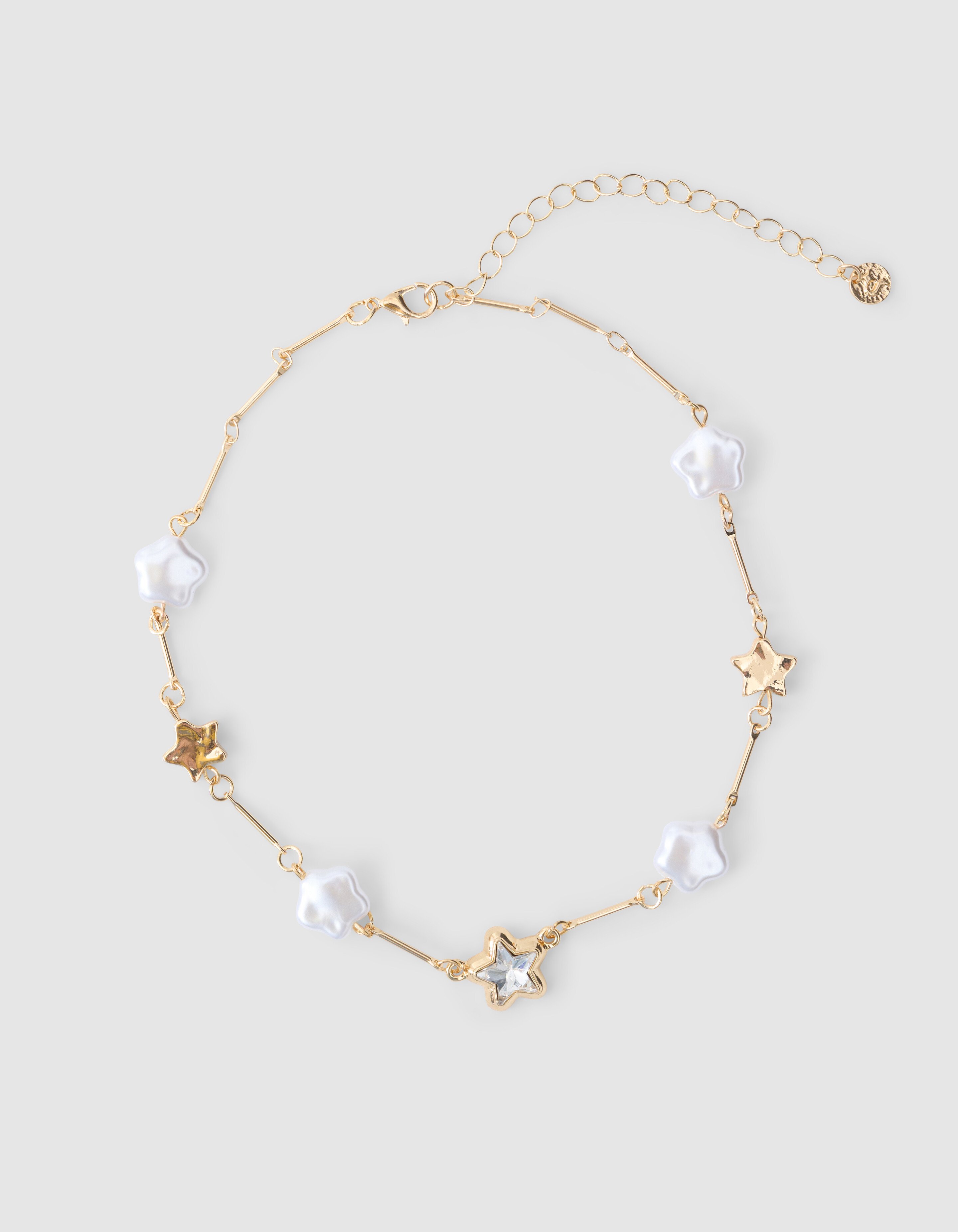 Perlenstern-Halskette Gold SHOEBY ACCESSOIRES