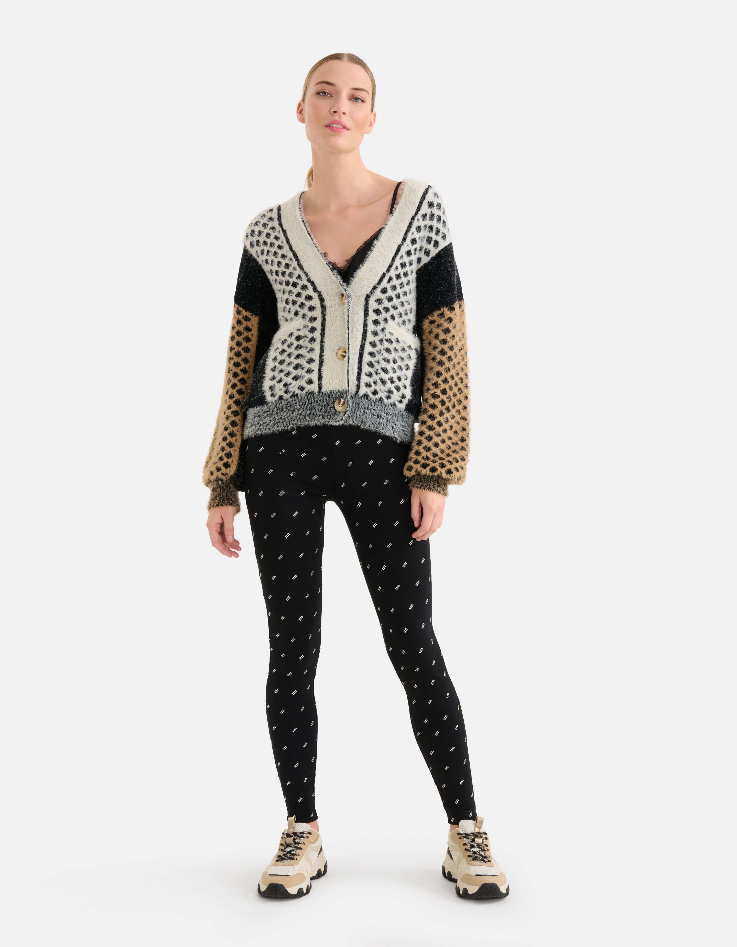 Weiche Jacquard-Strickjacke Schwarz von Mieke SHOEBY WOMEN