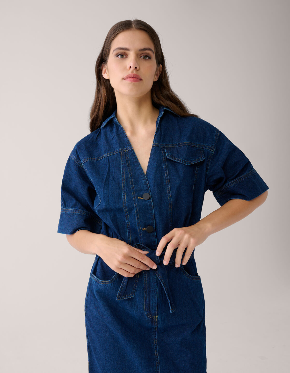 Maxi-Denim-Kleid Dunkelblau von Mieke SHOEBY WOMEN