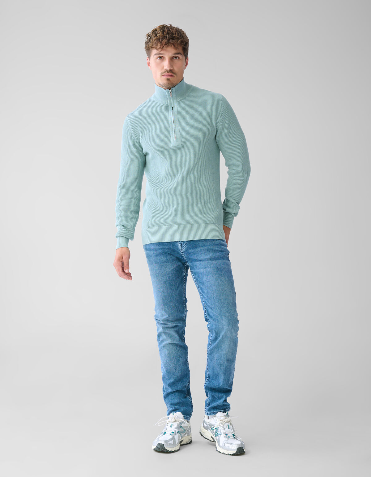 Pullover mit Reißverschluss Grau SHOEBY MEN