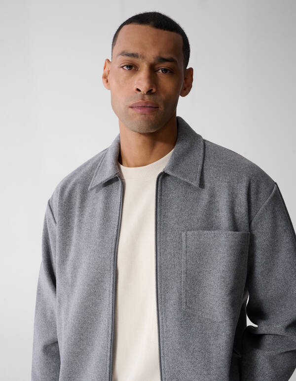 Melange Overshirt Grau SHOEBY MEN
