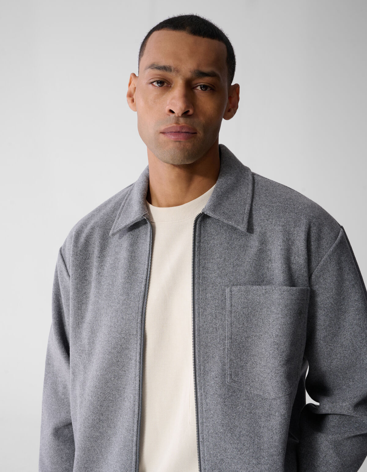 Melange Overshirt Grau SHOEBY MEN