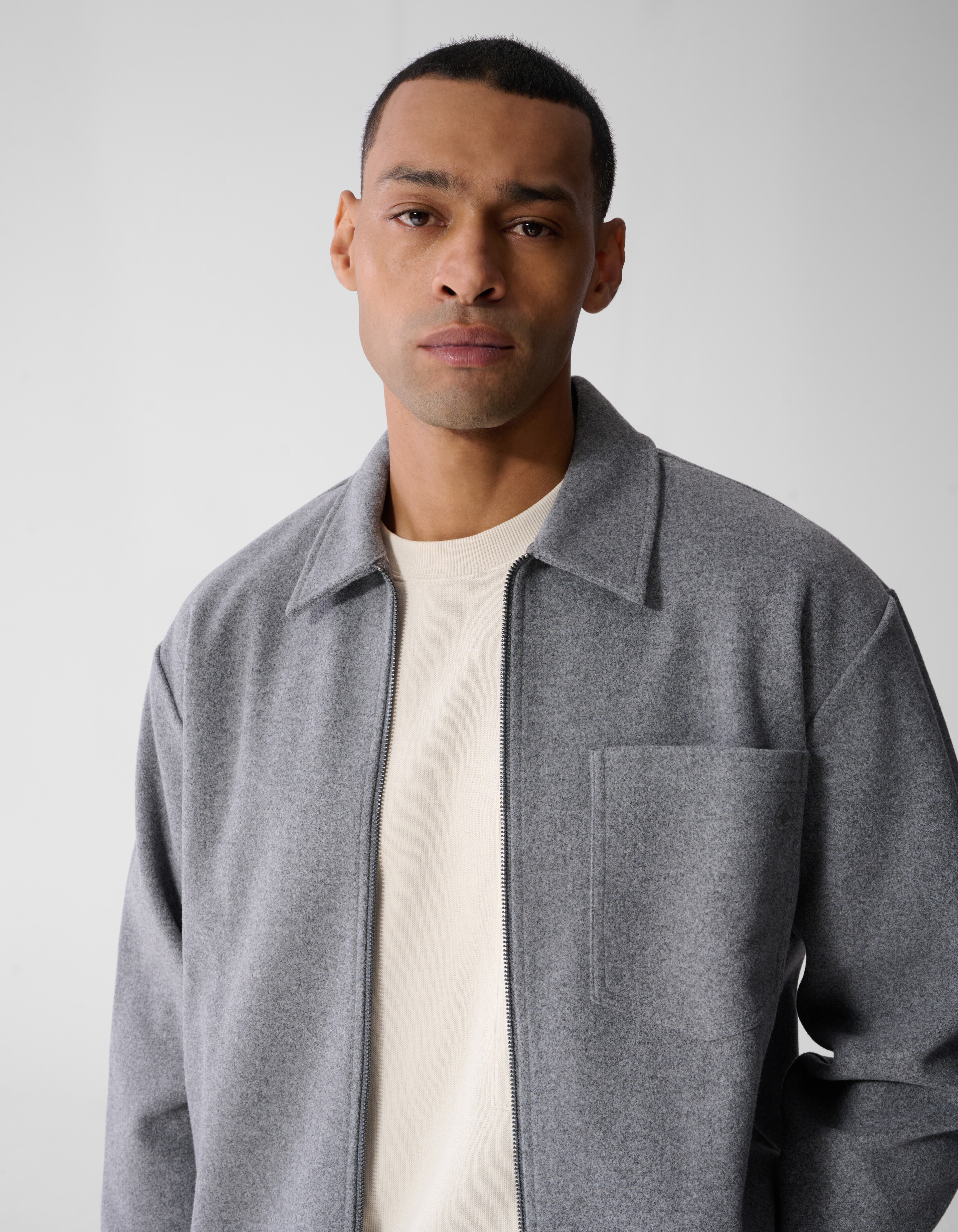 Melange Overshirt Grau SHOEBY MEN