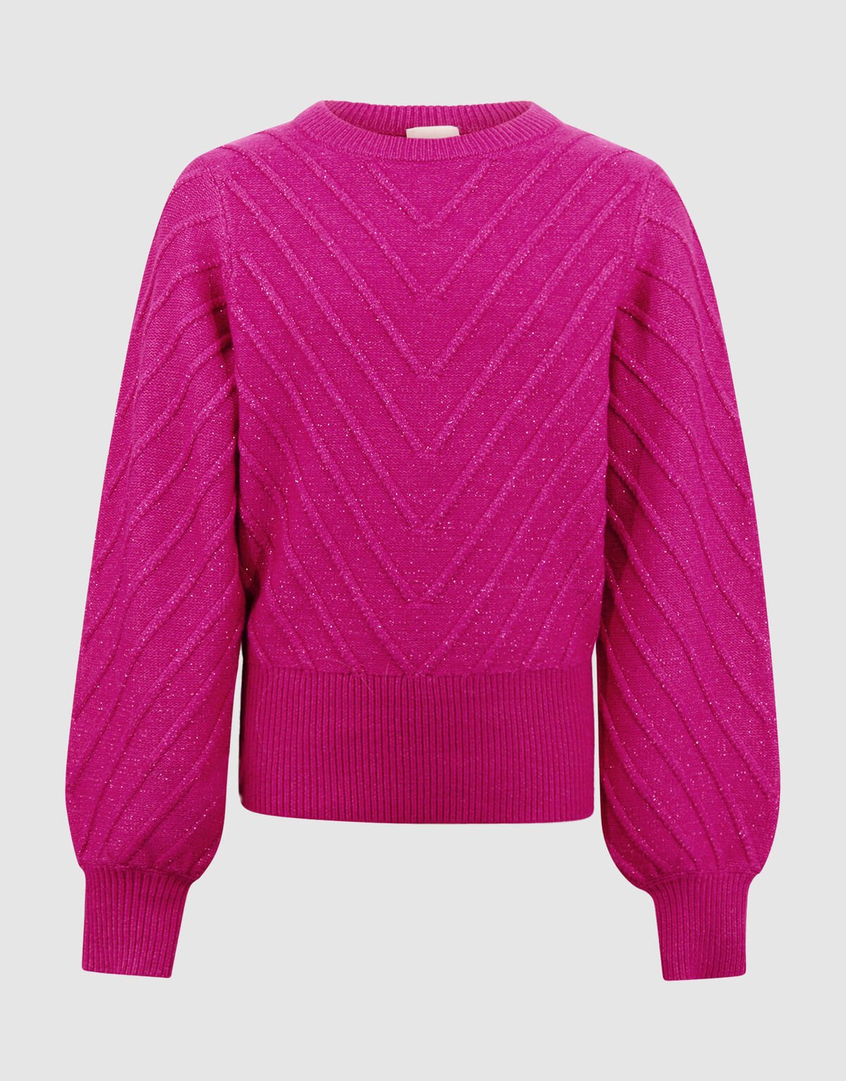 Glitzer-Strickpullover Dunkelrosa SHOEBY GIRLS