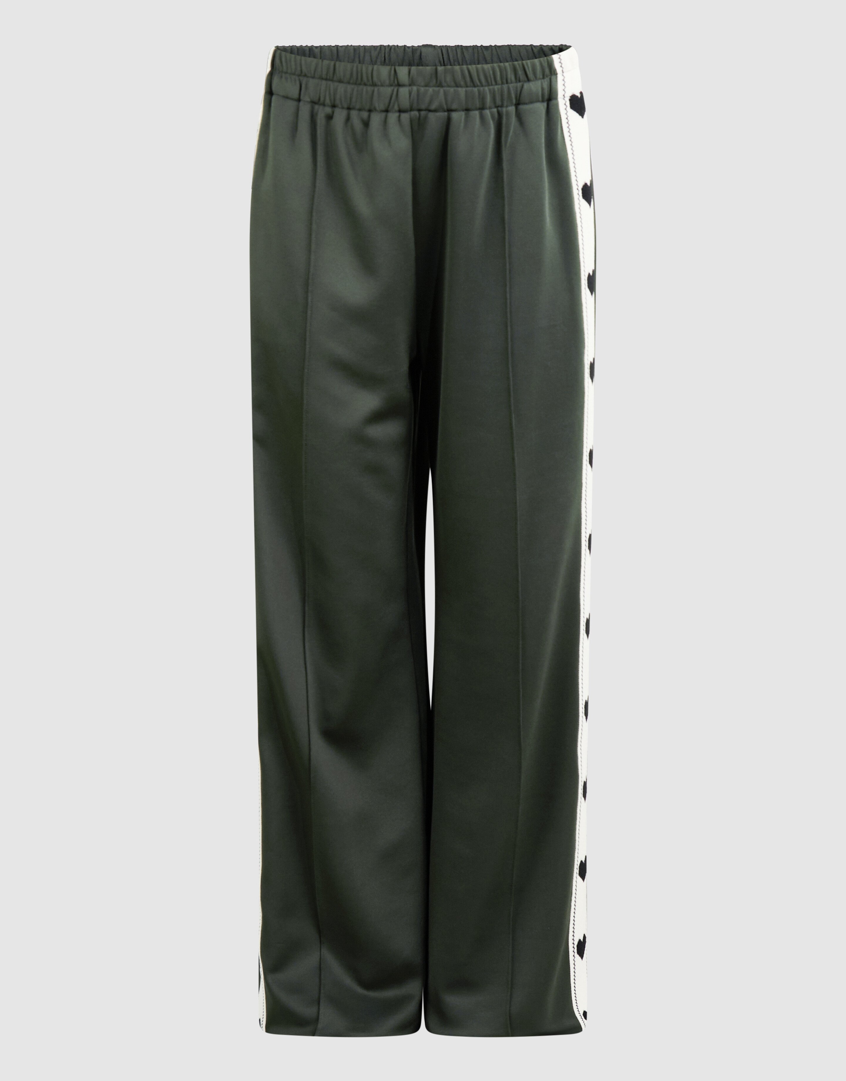 Sporty Heart Wide Leg Fit Broek Donkergroen SHOEBY GIRLS