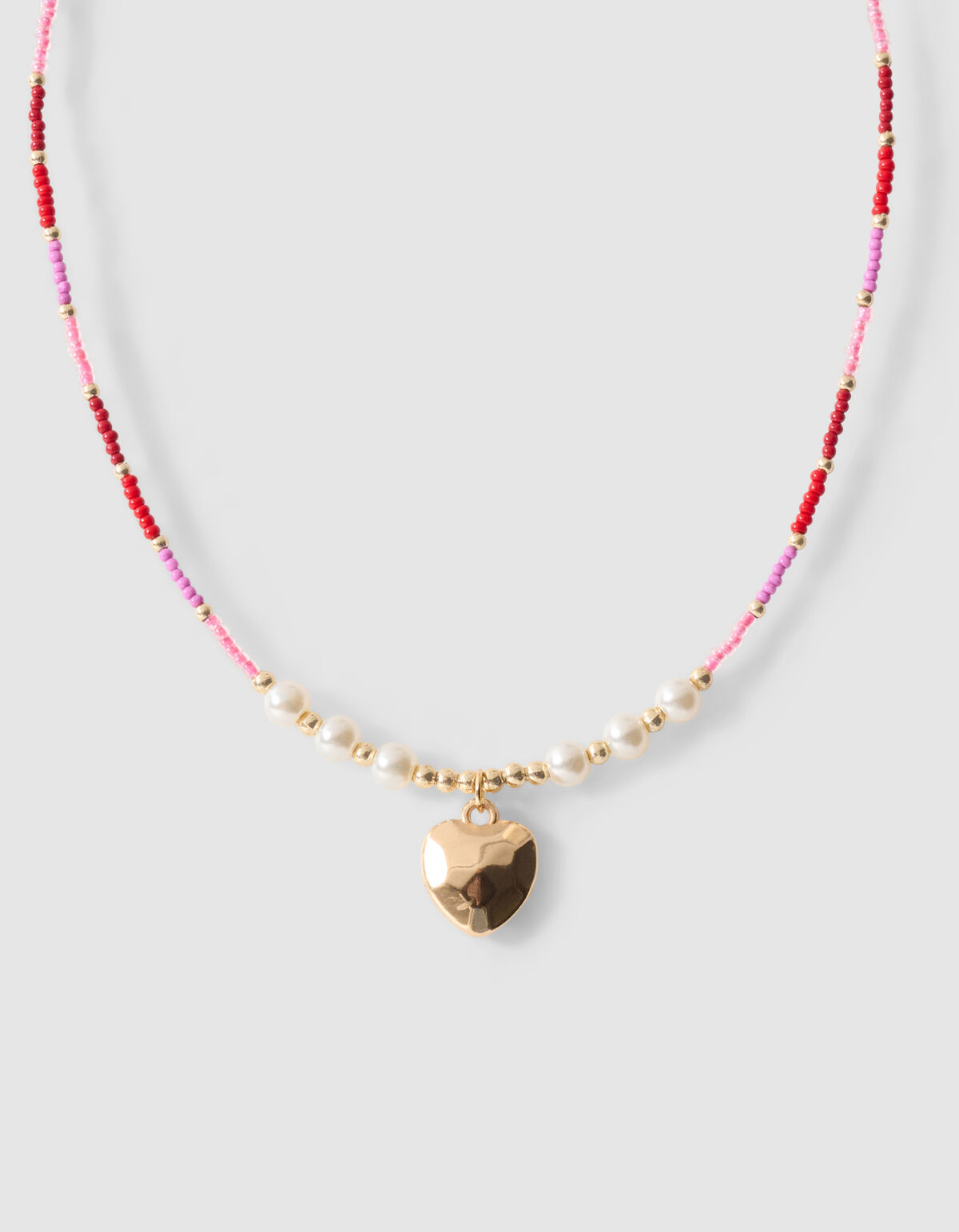 Perlenherz Kette Rosa SHOEBY ACCESSOIRES