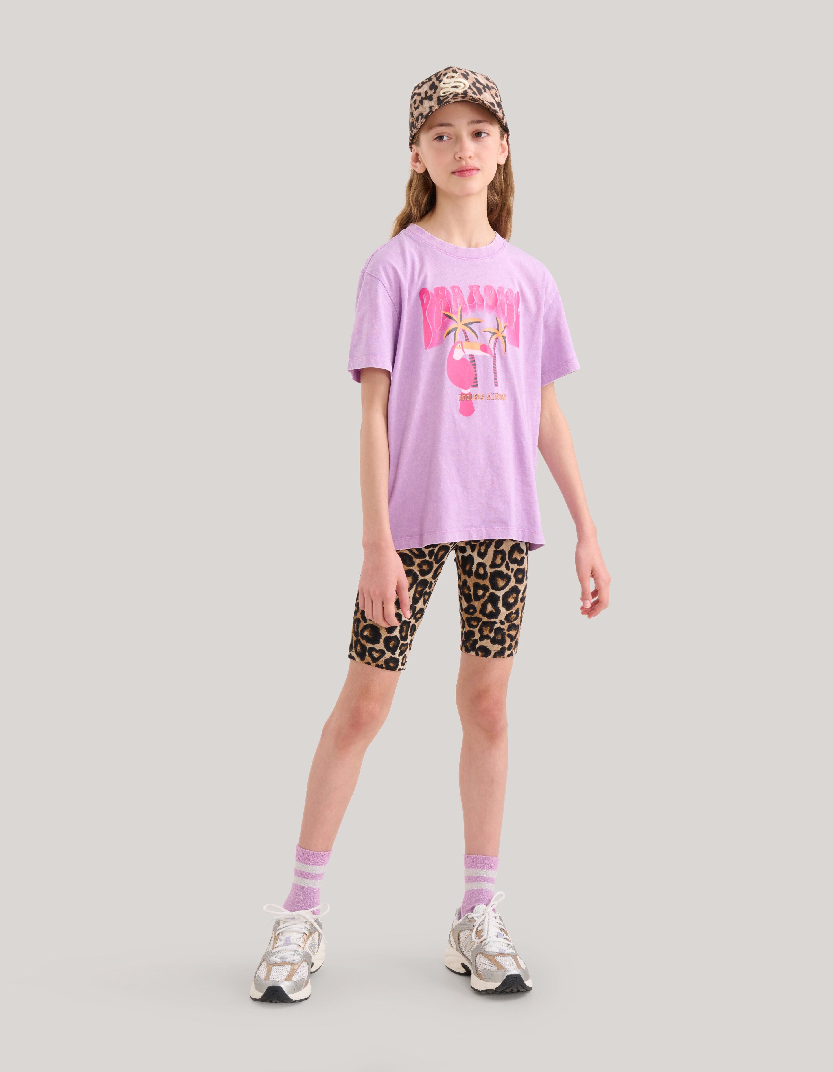 Leopardenmuster Biker Short Braun SHOEBY GIRLS